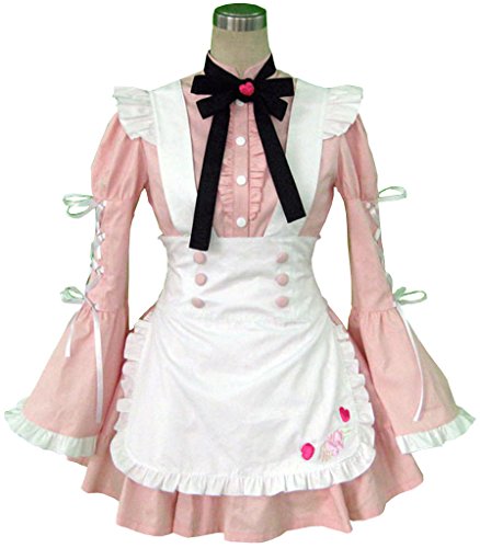 antaina Pink Lovely Cosplay Japanese Anime Maid Suspender Lolita Dress Uniform
