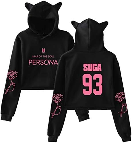 Womens BTS MAP of The Soul Persona Cat Ear Hoodies JIN SUGA Jimin V JUNG KOOK J-Hope RM