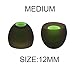 Replacement Noise Isolation Silicone Soft Ear Buds Earplug Tips for Senso, TOZO, Sony, Zeus, Otium, Hussar Sport in Ear Headphones Wireless Earphones (Green, Small, Medium, Large – 5 Pair)thumb 3