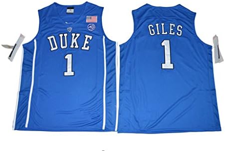 Mens 2017 Duke Blue Devils Harry Giles #1 V Neck College Basketball Elite Jersey Blue S