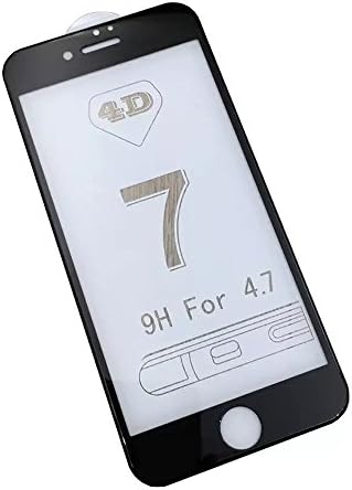 5D Curved Surface Full-screen Tempered Glass Screen Protector 9H Glass Film For iPhone 7/7s (black)