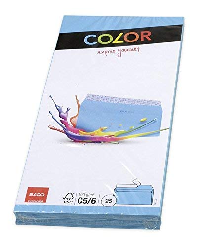 Elco C5/6 DL "Cellozip Color" Envelope - Bright Blue (Pack of 25)