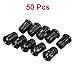 uxcell 50Pcs Lamp Socket Light-emitting Diode Holder Clip Bezel Mount 3mm LED Holders Panel Display Plastic Black