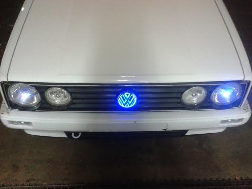 Right Shine Led Beleuchtetes Emblem Fur Kfz Wtf53257436546 11 Cm X 11 Cm Blau Amazon De Auto