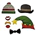 Festive Holiday Christmas Photo Booth Props with Card Frame Holiday Party Decoration and Entertainment