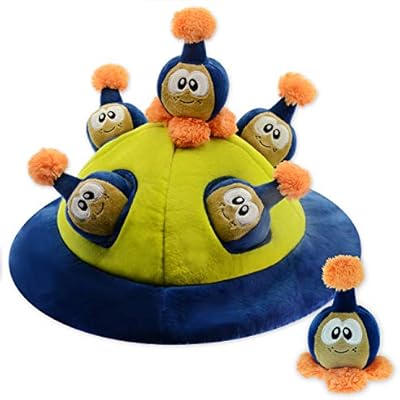 Interactive Squeaky Hide And Seek Dog And Puppy Toy Chawz From Chewtopia Hide An Alien Ufo Spaceship Strong And Durable Puzzle Plush Best New Pet Game Appx 18 W X 12 H Spaceship 6