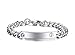 Vnox Mens Womens Stainless Steel ID Tag Medical Alert Emergency Bracelet ,Free Engraving