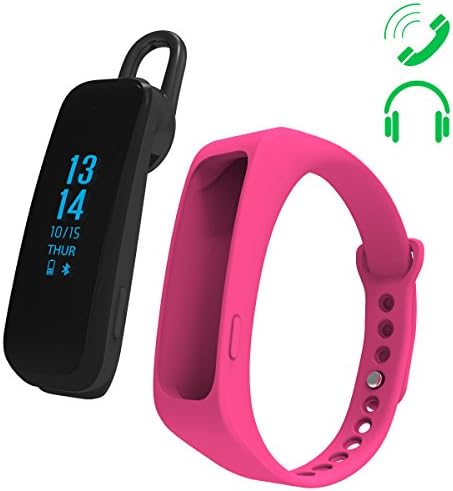 fitness tracker watch, listening music, fitness tracker combination, activity tracking pedometer, sleep monitoring calories, Bluetooth 4.1 Android IOS YZFDBSX (pink)