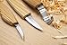 Wood Carving Tools Set for Spoon Carving 3 Knives in Leather Strop and Polishing Compound Hook + Sloyd and Detail Knife