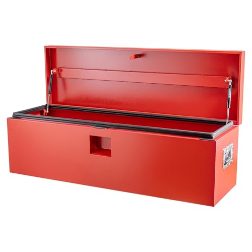 30 Inch Steel Truck Tool Box with Groove Cover, Heavy Duty Trailer Tongue Tool…