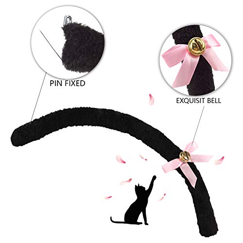 Cat Cosplay Costume Kitten Tail Ears Collar Paws Gloves Anime Lolita Gothic Set Black - Thumbnail 3