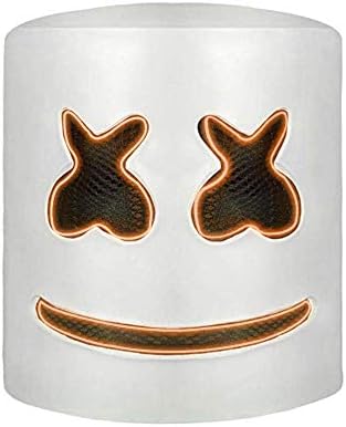 LED DJ Marshmello Helmet DJ Mask Light up Neon Party Halloween Costume for Child Adult