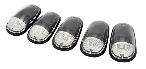 03-16 Dodge Ram 2500 3500 Dually Cab Roof Lights Markers 5 Piece pc COVERS with BASE Kit in CLEAR CRL 264146CL (with Built-in LED Amber Bulbs) 03 04 05 06 07 08 09 2003 2004 2005 2006 2007 2008 2009 2010 2011 2012 2013 2014