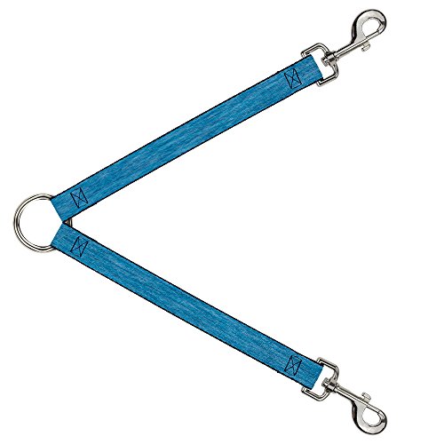 Buckle-Down Dog Leash Splitter Heather Blue 1 Foot Long 1 Inch Wide