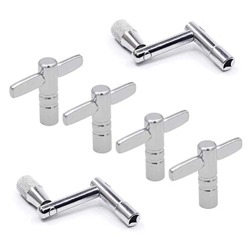 6Pcs Durm Key, Uspacific Zinc Alloy Continuous Motion universal Drum Tuning Key for Adjusting Most Conventional Drum - Thumbnail 6