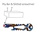 TI-EDC Titanium Keychain Skull Multifunctional Tool as Pry Bar, Nail puller, Screwdriver, Beer Bottle Opener, Spanner, Wrench or Pocket Survival Tool (Blue)