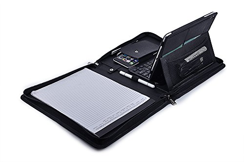 iPad Keyboard Portfolio, Executive Leather Padfolio Case with Bluetooth Keyboard for iPad Air /Air 2,Black