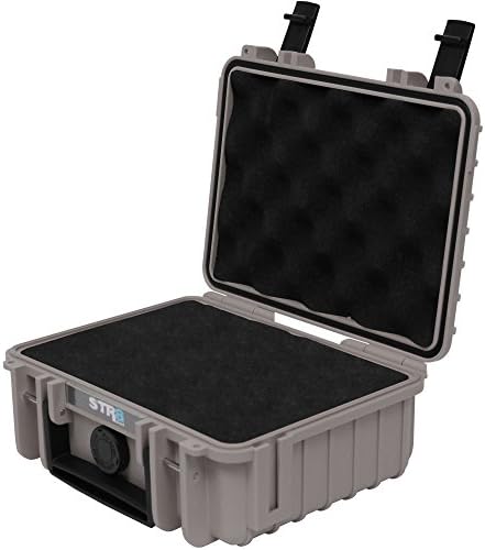 STR8Brand STR8 Brand 8" with 2-Layer Pre Cut Grid Configuration Foam, Waterproof, Smell Proof, Lockable, Glass Protector, Outdoor Carrying Case for Multi-Purpose