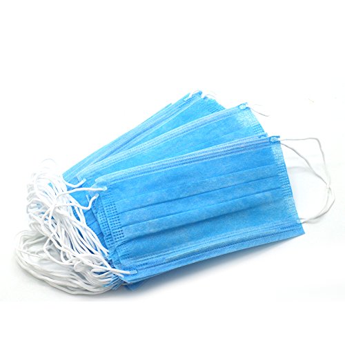90PCS Earloop Disposable Surgical Face Flu Masks2 Colors, 3+1(Filter layer) Ply Thicker Super Filter Pollen Dust and Bacteria, Anti allergy Dental Medical Procedure Mask