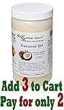 Coconut Oil - 1 Quart - 32 oz - Food Grade - safety sealed HDPE container with resealable cap
