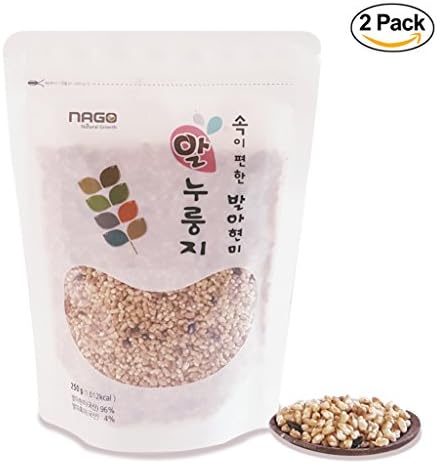 [NAGO] Dried Germinated Brown Rice Crispy Rice Crust 250g Pack of 2, 96% Germinated Brown Rice + 4% Germinated Rice Kernel