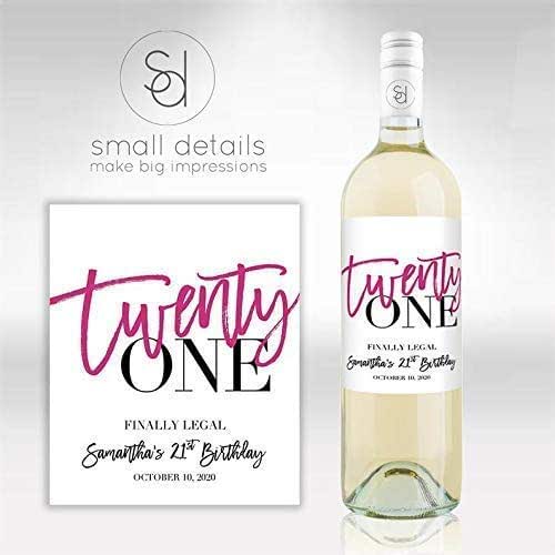 amazoncom twenty one birthday wine bottle label 21st birthday