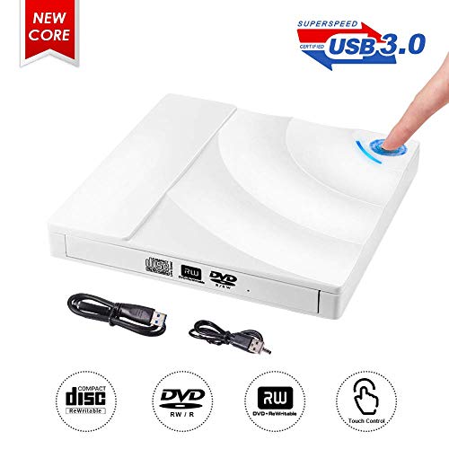 External CD DVD Drive, Teqsunrise USB 3.0 Ultra Slim Portable CD DVD Writer Burner Player,External Optical Disc Drives for PC,Desktop and Laptop,Support Windows XP/Win7/8/10/Vista/Linux/Mac OS - Thumbnail 7
