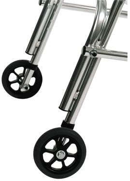 Large Walker Rear Legs Silent Wheel with Built Seat (Set of 2)