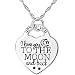 NiceWave Silver Color Elegant Heart Pendant Necklace for Women Girls Jewelry Accessories Gift Creative Design primary