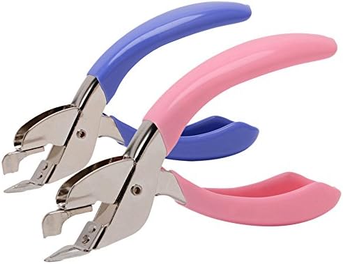 Heavy-duty Comfortable Handheld Staple Remover Ergonomic Design Nail Pull Out Extractor School Office Home Tool Pink/Blue(Color sent randomly)