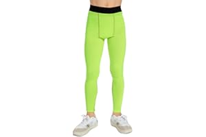 Hotfiary Youth Boys' Compression Leggings Athletic Pants Tights Quick Dry Sports Base Layer for Running Basketball