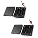 2Pcs On/Off Switch 4 x 1.5V AA Battery Case Holder Leads Black w Cap