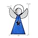 J Devlin Orn 215-3 Stained Glass Angel Ornament Window Suncatcher in Pale Blue