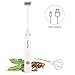 FoodVille MF05 Rechargeable Milk Frother USB Charging Handheld Foam Maker with Stainless Balloon Whisk for Cappuccino, Latte, Bulletproof Coffee, Keto Diet, Protein Powder, Matcha (White)