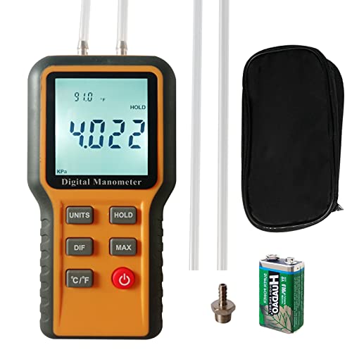 Digital Air Pressure Meter,DualPort Manometer,Differential Pressure