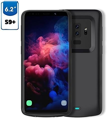GALAXY S9 Plus BATTERY Case [Black], 5200mAh Rechargeable External Battery Portable Charger Protective Charging Case Juice Pack Power Bank Cover for Samsung Galaxy S9 + (6.2") Tessera
