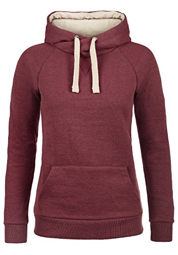 BlendShe Julia Damen Hoodie Kapuzenpullover Pullover Mit Kapuze Und Cross-Over-Kragen Wahlweise Mit Teddy-Futter