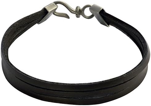 Bico RawTriple Strip Leather Bracelet