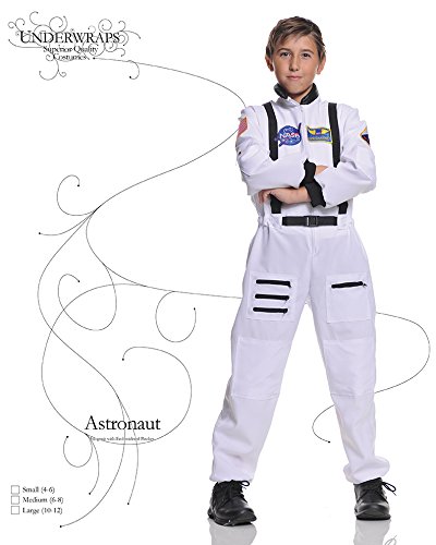 Underwraps Children's Astronaut Costume - White, Small (4-6)