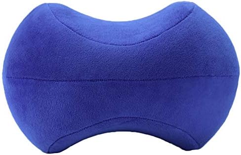 Tulas Home Memory Cotton Clip Leg Pillow Comfort Back Hips Knee Support Wedge Pad Pillow (Royal Blue)