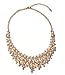 VK Accessories Statement Pearl Bid Queen Costume Crystal Necklace Luxurious Filigree Beaded Jewelry Gold Collar