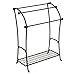 InterDesign York Lyra Free-Standing Floor Towel Holder – Bathroom Towel Drying Stand - Bronze