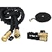 Hose Bros Black Expandable Garden Hose 50 Ft with BONUS Sprayer Nozzle and 6 Extra Rubber Gaskets, Lightweight & Flexible