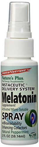 Natures Plus Melatonin Lipoceutical Spray - 1.5 mg, 2 fl oz - Natural Peppermint Flavor - Sleep aid with Vitamin B6 and Vitamin E - Vegetarian, Gluten Free - 80 Servings