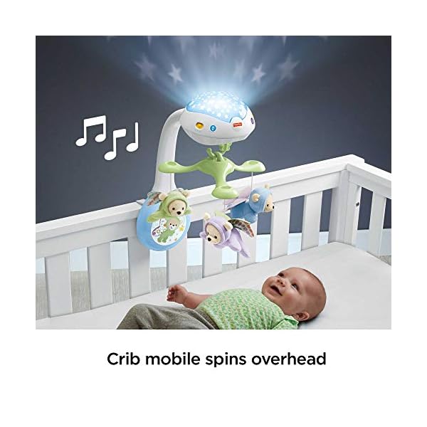 Fisher-Price-Butterfly-Dreams-3-in-1-Projection-Mobile-Crib-Toy Fisher-Price Baby Crib Toy, 3-in-1 Projection Mobile, Butterfly Dreams Sound Machine with Light Projection for Newborn…
