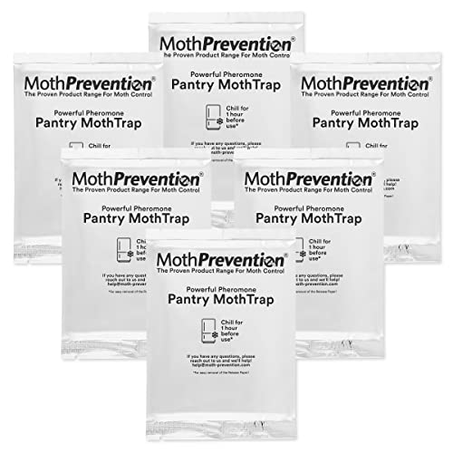 MothPrevention Powerful Pantry Moth Traps Pack of 6 Moth Killer with Pheromones Kitchen Moth