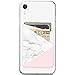Obbii Baby Pink Marble PU Leather Card Holder for Back of Phone with 3M Adhesive Stick-on Credit Card Wallet Pockets for iPhone and Android Smartphones