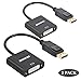 BENFEI DisplayPort to DVI Single Link Adapter 2 Pack, Display Port to DVI Converter Male to Female Black