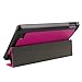 2015 New Fire 7'' Case - Premium Leather Folio Stand Case Cover for Amazon New Fire 7'' Tablet 2015 Version Tablet Only (Rose Red)