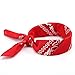 21 Inch Red Bandana 12 Pack, Red Bandana in Bulk, Party Bandanas for Men